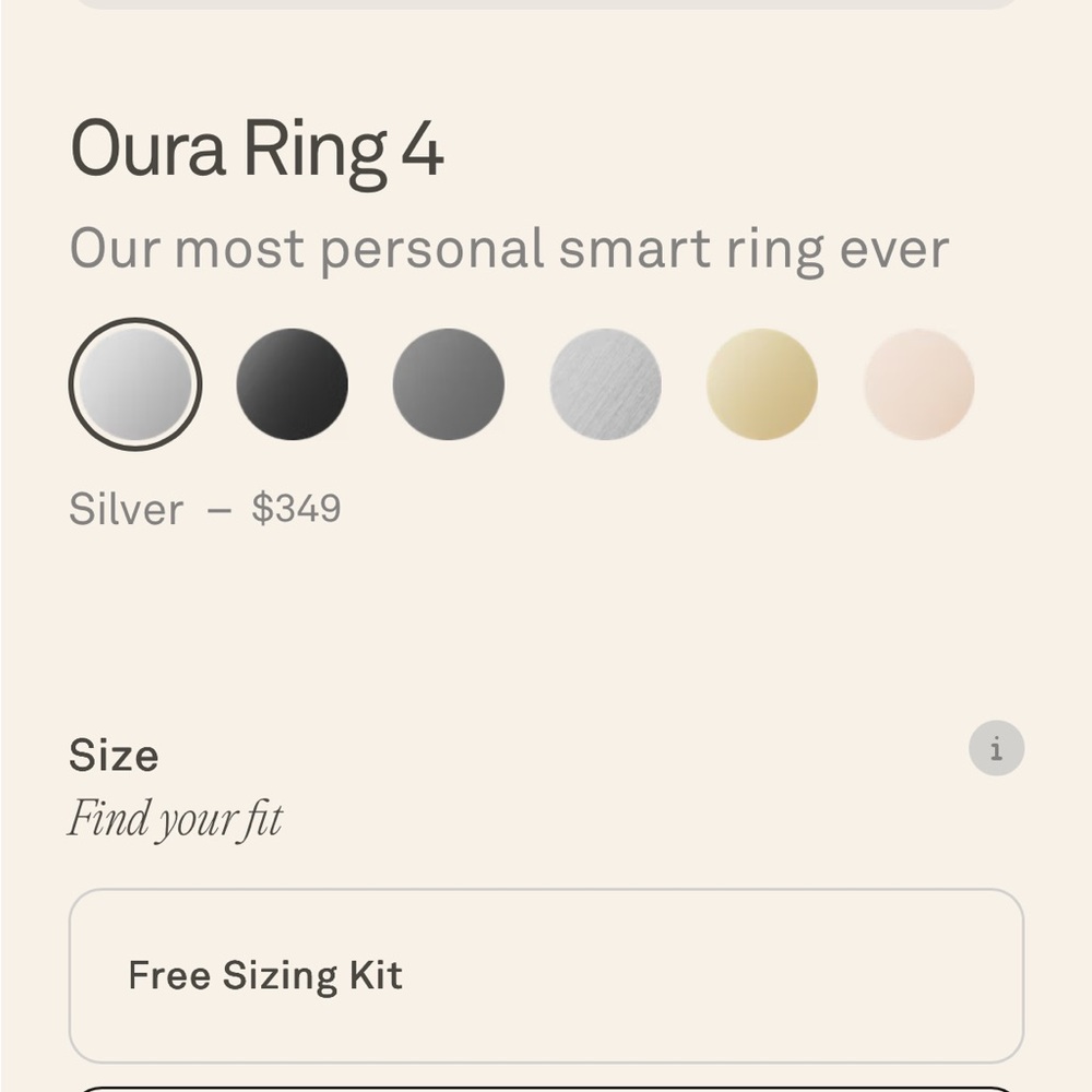 BRAND NEW Ōura Ring 4 (Silver - Size 6) - Picture 3 of 10
